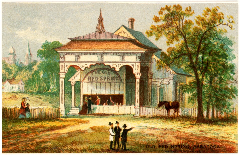 Old Red Spring, Saratoga (Boston Public Library)