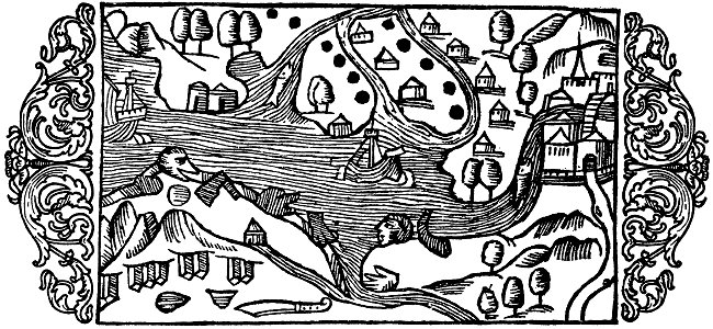 Olaus Magnus - On Different Shapes of Shore Cliffs. Free illustration for personal and commercial use.