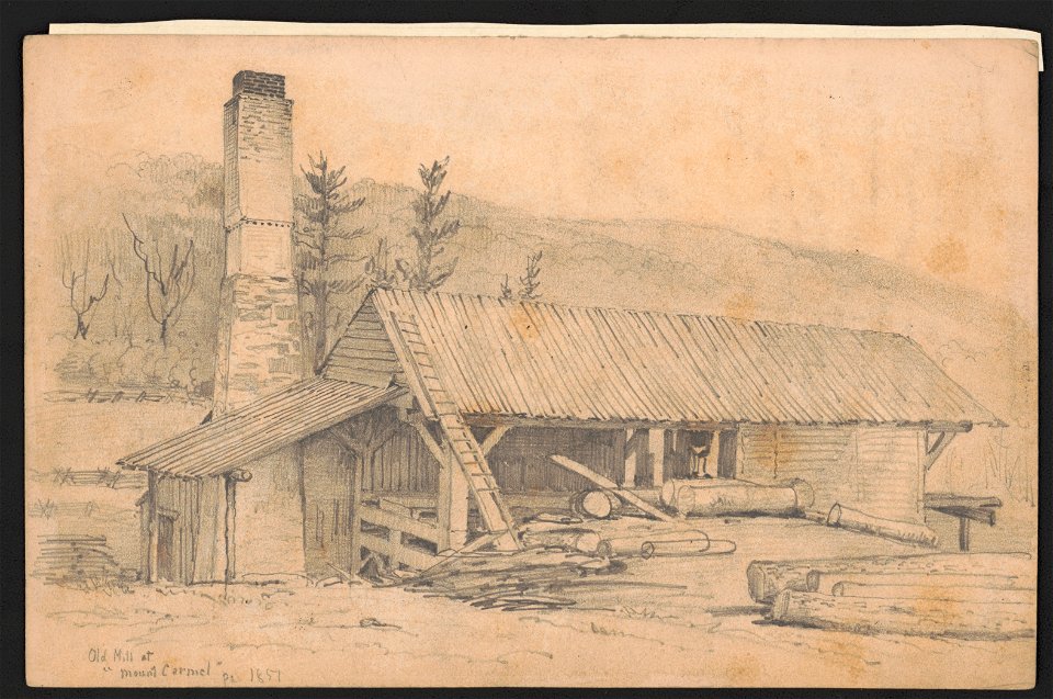Old mill at Mount Carmel Pa. 1851 LCCN2016645586