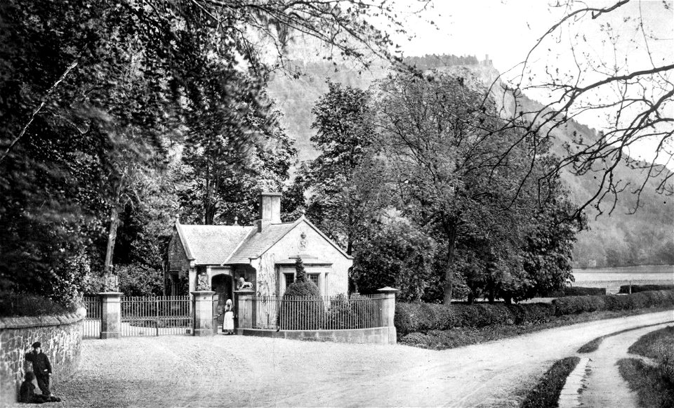 Old Photograph Gatehouse Kinfauns Castle Perthshire Scotland