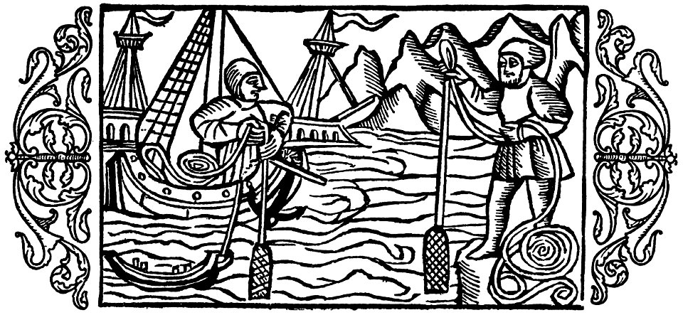 Olaus Magnus - On the Vast Depths of the Norwegian Coasts. Free illustration for personal and commercial use.
