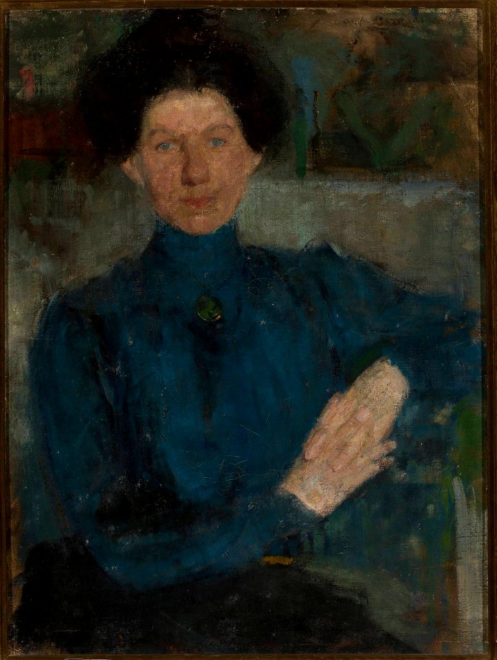 Olga Boznańska - Portraif of Maria Koźniewska-Kalinowska (1875–1968), painter - MP 4492 MNW - National Museum in Warsaw