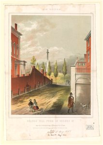 Old Boston. Beacon Hill from Mt. Vernon St. - from a drawing made on the spot by J.R. Smith ; J.H. Bufford's Lith. 313 Washington St. LCCN2017648259