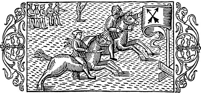 Olaus Magnus - On Horse Races on the Ice. Free illustration for personal and commercial use.