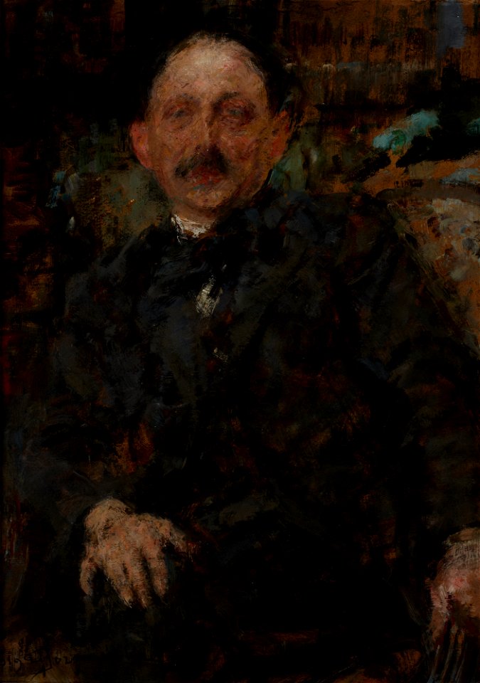 Olga Boznańska - Portrait of Painter Marcin Samlicki - MNK II-b-230 - National Museum Kraków