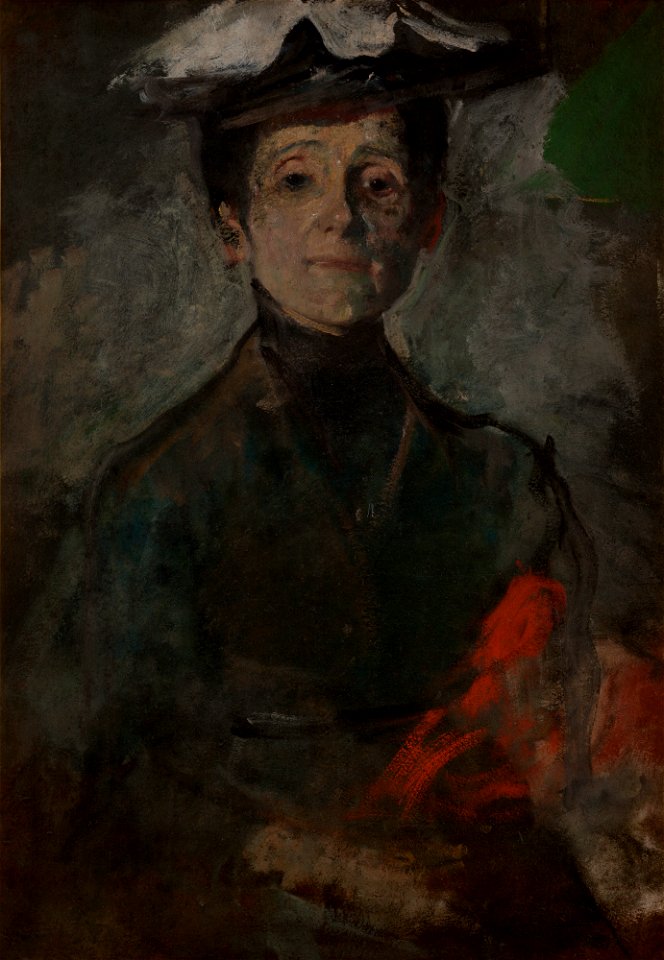 Olga Boznańska - Self-Portrait with Flowers - MNK II-b-2100 - National Museum Kraków