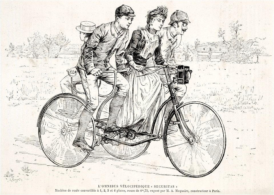 Omnibus vélocipédique Securitas, 1889