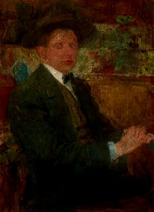 Olga Boznańska - Portrait of a Man in a Hat - MNK II-b-1346 - National Museum Kraków