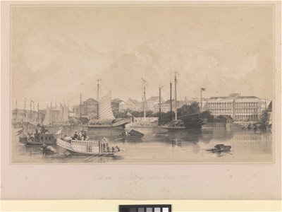 Old and New Factories, Canton, China, 1847 RMG PY2764