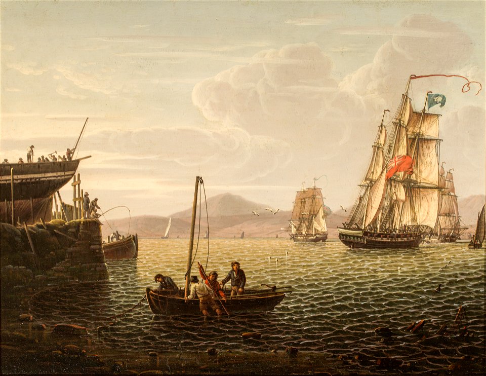 On the Clyde, by Robert Salmon, by Robert Salmon