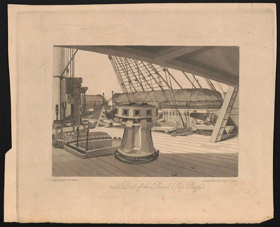 On the deck of the British ship Buffalo - engraved by J.R. Smith ; drawn from nature by A. Earle. LCCN2014649352