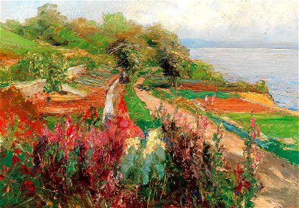 Olga Wisinger-Florian - A coastal landscape,