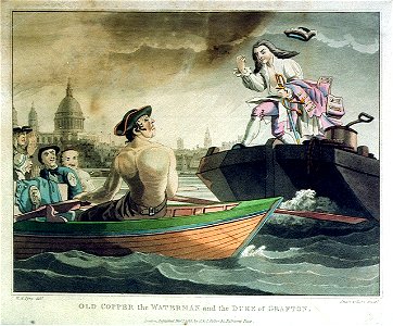 Old Copper the Waterman and the Duke of Grafton. (caricature) RMG PU4798