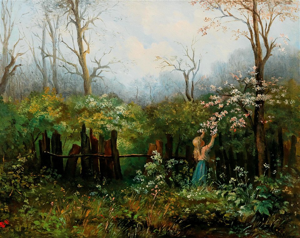 Olga Wisinger-Florian - A girl in the garden