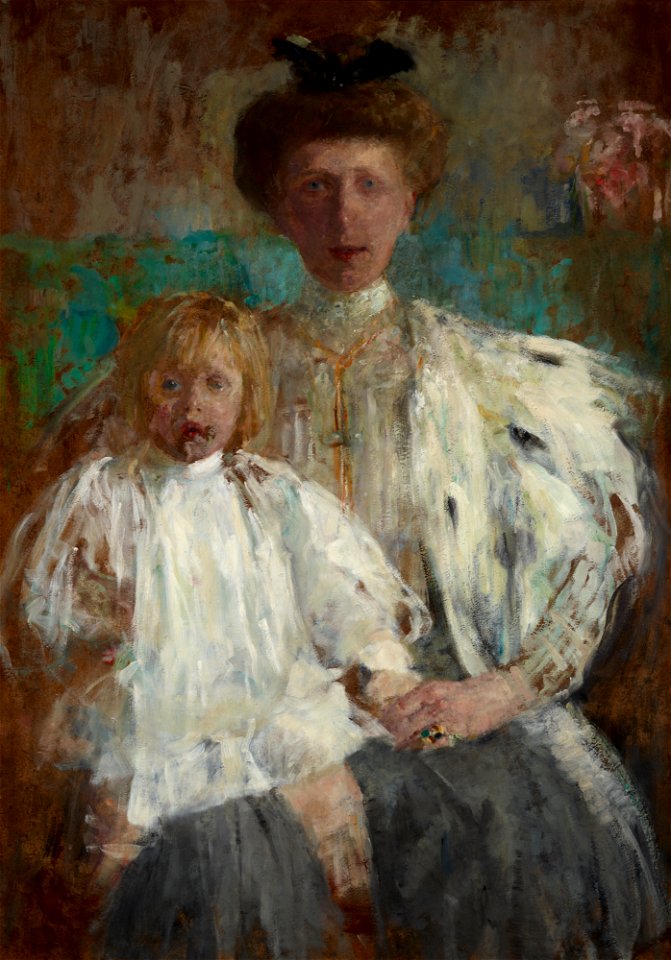 Olga Boznańska - Portrait of Julia Puget née Kwilecka with Her Son Jacek - MNK II-b-3754 - National Museum Kraków