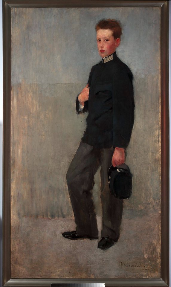 Olga Boznańska - Portrait of a boy in middle school uniform - MP 2153 - National Museum in Warsaw