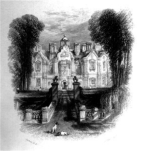 Old Manor House engraving by William Miller after Turner