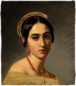 Olof Johan Södermark - Regina. Roman Girl with Choral Necklace and Earrings - NM 7507 - Nationalmuseum