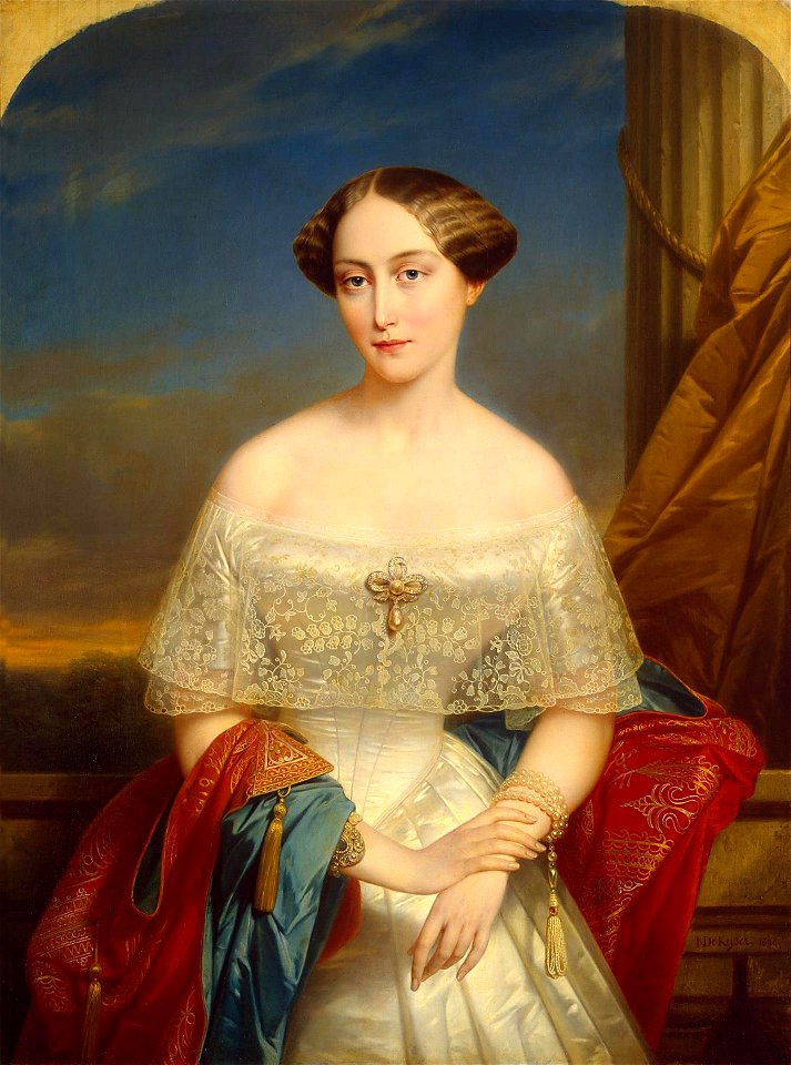 Olga Nikolaevna of Wurtemberg by N.De Keyser (1848, Hermitage)