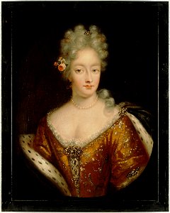 Onbekend - Portret van een vrouw, mogelijk Elisabeth Wilhelmina van Nassau-Odijk (1671-1729). Echtgenote van Ma - C286 - Cultural Heritage Agency of the Netherlands Art Collection