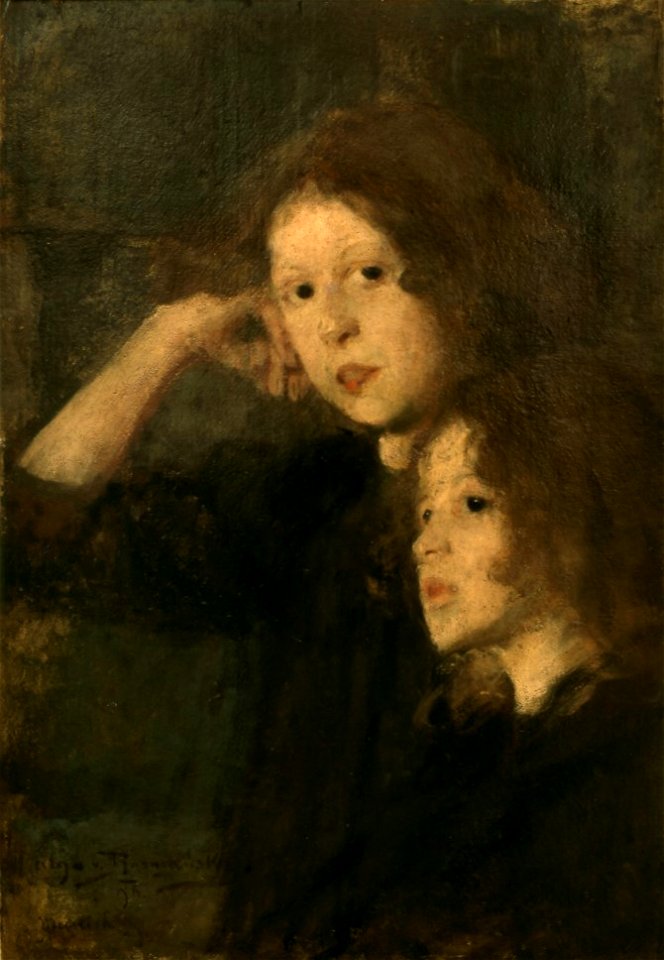 Olga Boznańska Portret dwóch dziewczynek 1896 Muzeum Śląskie Katowice