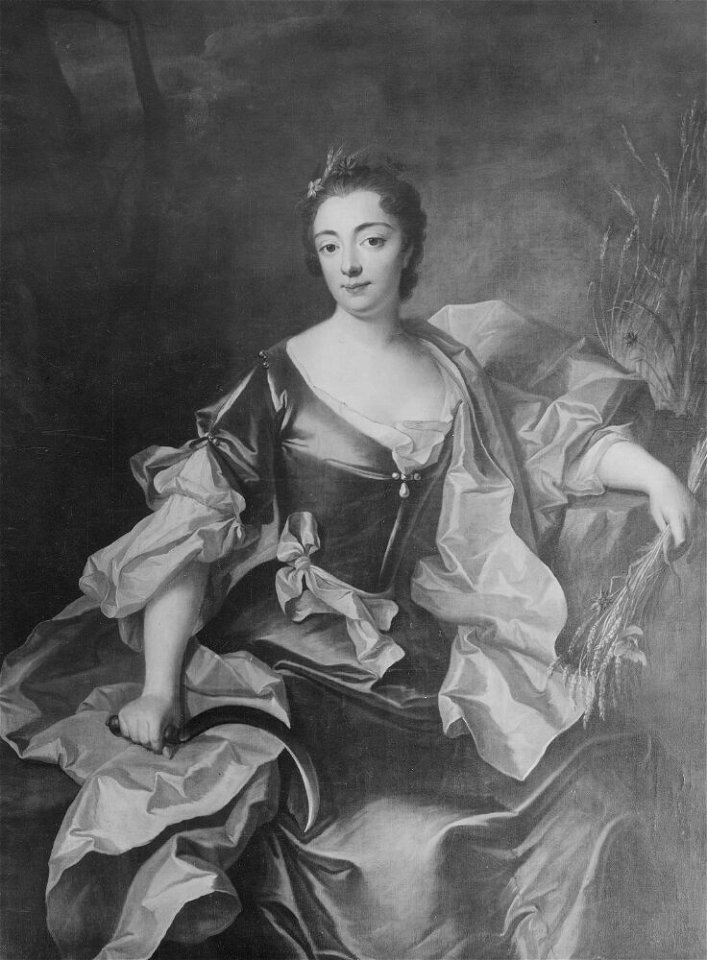 Olof Arenius - Porträtt av Eva Sofia Olivecrantz som Ceres. Helfigur - NMGrh 3567 - Nationalmuseum