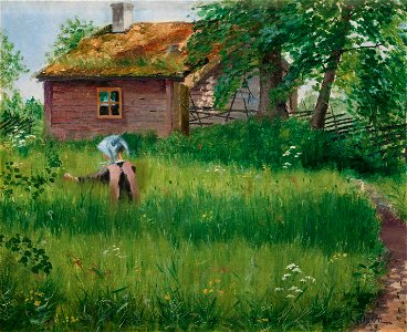 Olof Sager-Nelson - Flicka på blomsteräng