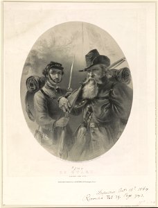 On guard. Father and son - lith. & published by J.H. Bufford ... LCCN90714051
