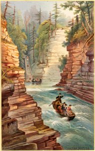 On the Rapids, Ausable Chasm 2 (Boston Public Library)