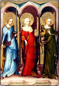 Oltář třeboňský, Sv.Kateřina,sv.Máří Magdalena, sv. Markéta, Národní galerie v Praze