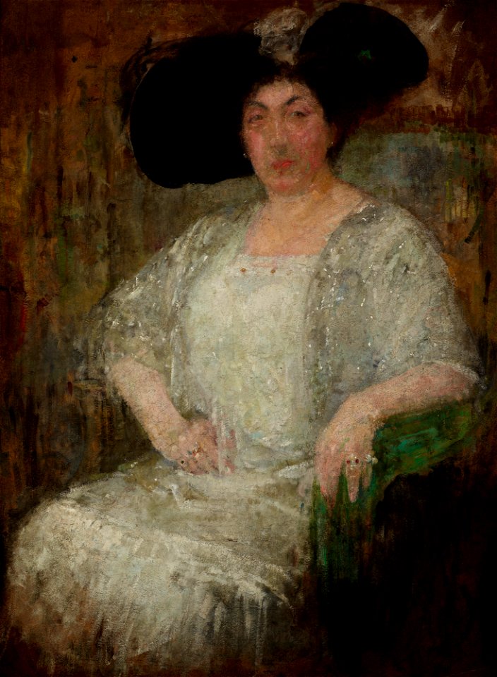 Olga Boznańska - Portrait of a French Lady-Writer Gabrielle Réval - MNK II-b-1343 - National Museum Kraków