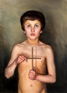 Olga Gummerus-Ehrström - Boy Holding a Cross