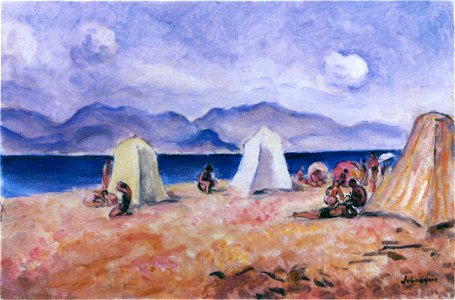 On the Beach by Henri Lebasque