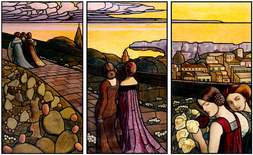 Olga Gummerus-Ehrström - Sketches for Haus Molchow stained glass