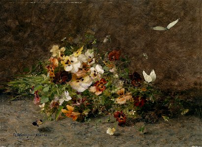 Olga Wisinger-Florian Stiefmütterchen und Schmetterlinge