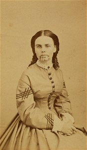 Olive Oatman by Benjamin F. Powelson, c. 1863, albumen silver print, from the National Portrait Gallery - NPG-S NPG 79 3Oatman-000001