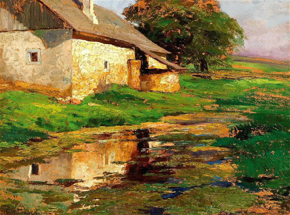 Olga Wisinger-Florian - The pond behind the house