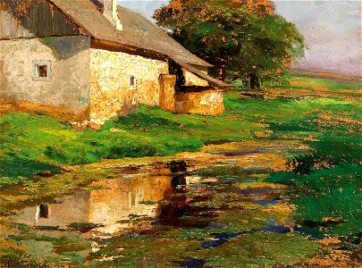 Olga Wisinger-Florian - The pond behind the house