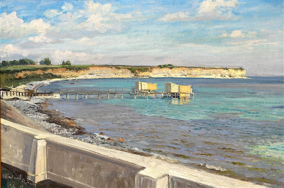 Christian Benjamin Olsen - Badebro ved Rødvig - 1919