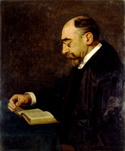 Onbekend - Portret van een lezende man - XN497 - Cultural Heritage Agency of the Netherlands Art Collection