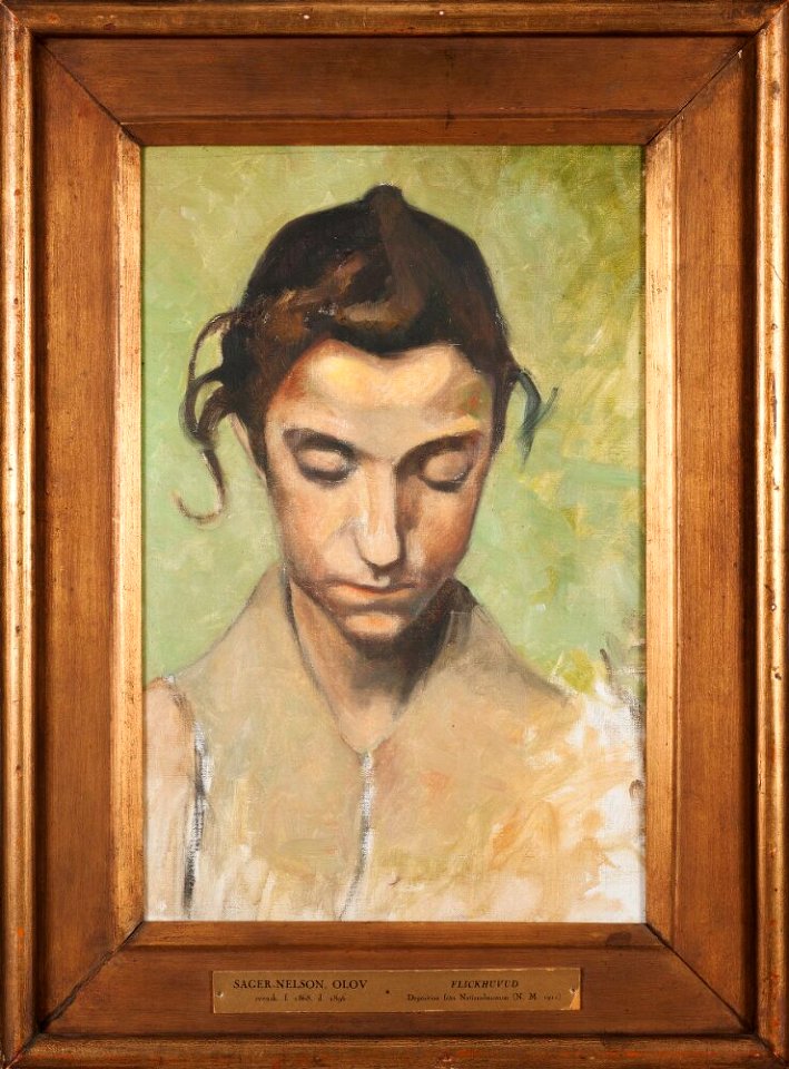 Olof Sager-Nelson - A Girl's Head I - NM 1911 - Nationalmuseum