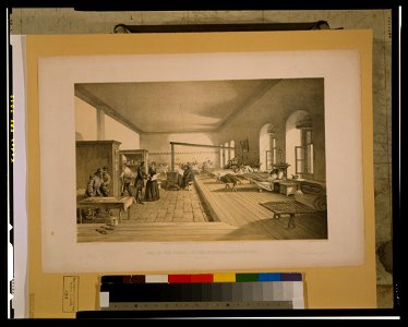 One of the wards of the hospital at Scutari - W. Simpson del. ; E. Walker lith. ; Day & Son, Lithrs. to the Queen. LCCN2002713027