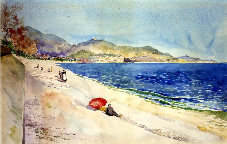 On the Beach below the Promenade des Anglais, Nice, France SAAM-1962.13.31 1