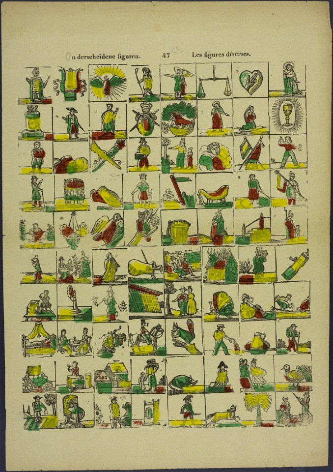 Onderscheidene figuren-Catchpenny print-Borms 0573