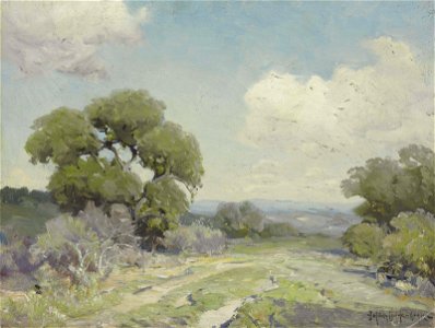 Julian Onderdonk - Morning in the Live Oaks, Boerne, Texas (c.1915)