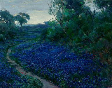 Julian Onderdonk - Bluebonnets in the Misty Morning (1917)