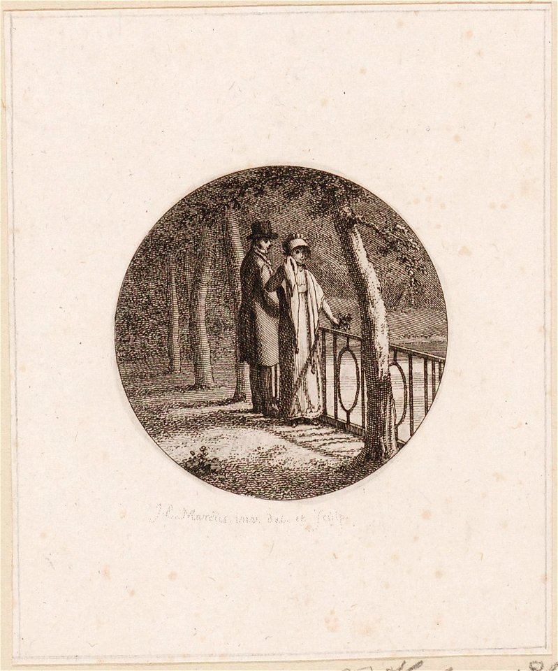 Ontmoeting in het bos bij de brug, objectnr A 16635