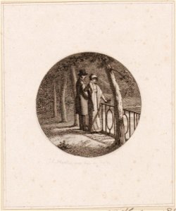 Ontmoeting in het bos bij de brug, objectnr A 16635