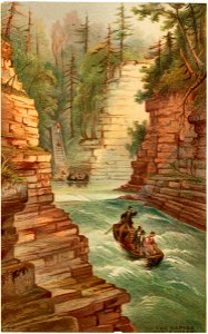On the Rapids, Ausable Chasm (Boston Public Library)