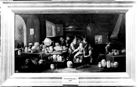 Operators letting blood from the arm of a woman in a room cr Wellcome M0007663